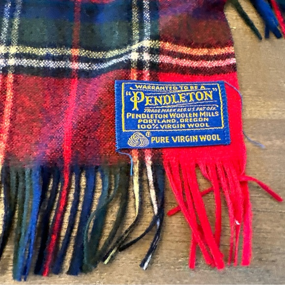 Pendleton Wool Scarf Plaid Red - Picture 6 of 6